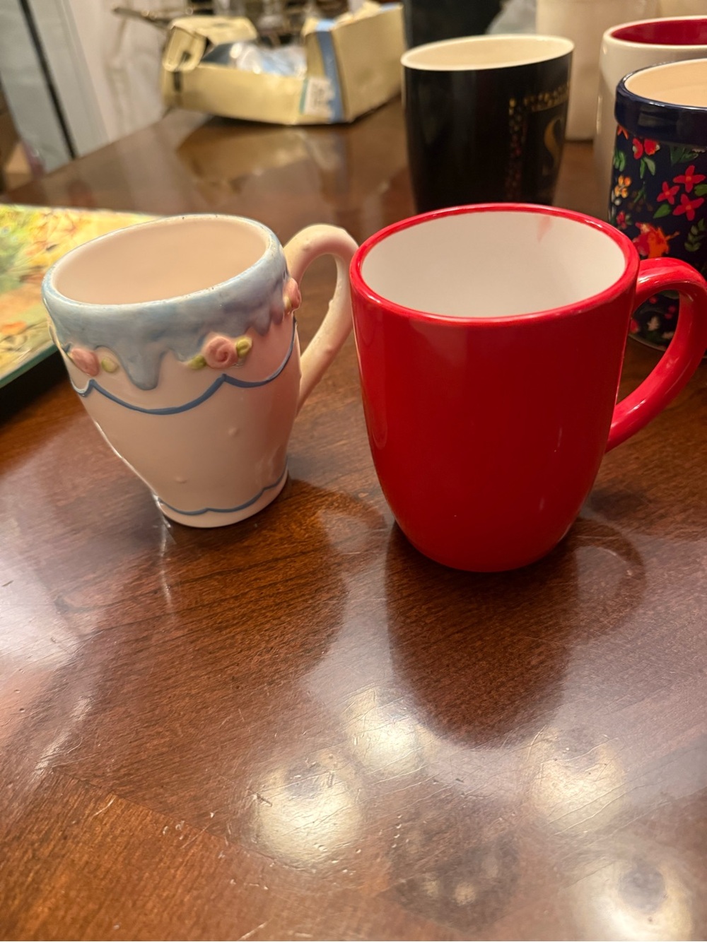 Red Ceramic Coffee Mug - Classic Solid Color